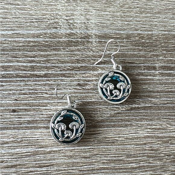 Mushroom drop earrings A329 - Picture 3 of 4